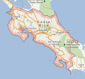 Map of Costa Rica