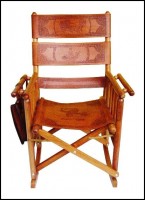 Sarchi, leather rocking chair