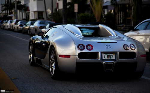 Bugatti on the streets of South Beach.