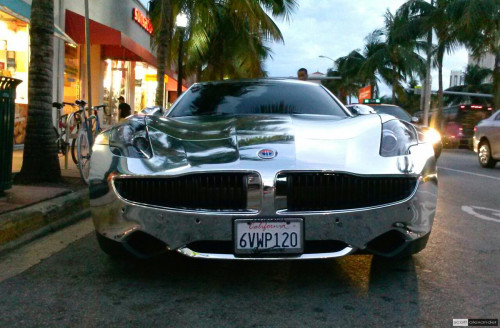 Chrome Fisker Karma