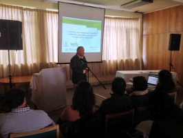 Guillermo Piedra lecturing on Portasol at the Latin American Congress for Private Reserves