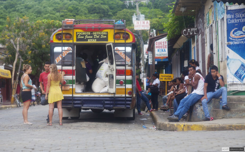 There may or may not be chickens on this bus.  I didn't check the passenger manifest.