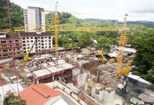 Construction of Croc's Casino Resort on the north end of Jacó, Costa Rica.