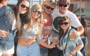 Party goers at the Playas del Coco Tope