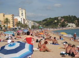 Lloret de Mar beach, Costa Brava, Spain