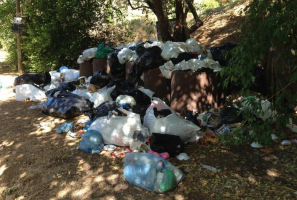 Trash bags in Playa Ocotal Guanacaste