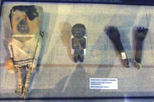 Some of the pre-Columbian arhaeological pieces repatriated from France to Peru are put on display Tuesday in Lima, where officials held a ceremony to mark the return of cultural heritage items from Canada, Chile, Spain, the United States, France, Japan and Switzerland. EFE