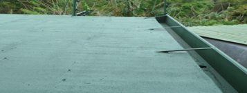 roof gutters supported with metal bar roof gutters supported with metal bar
