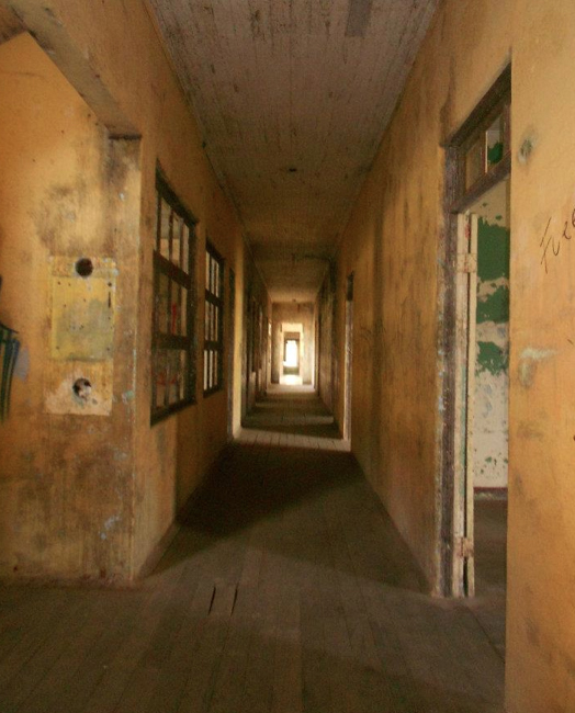 spooky hallway at the Duran Sanatorium