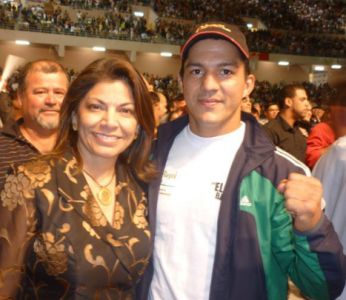 Jaime Barboza with President Laura Chinchilla in 2011. Source: Facebook