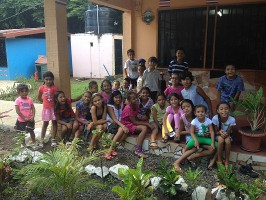 Celebrating Kid's Day at Playa Hermosa School