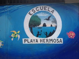 Celebrating Kid's Day at Playa Hermosa School