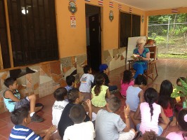 Celebrating Kid's Day at Playa Hermosa School