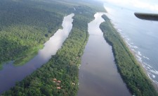 Flying in to Tortuguero, Costa Rica