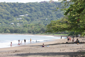 Families at Playas del Coco Beach Guanacaste Costa Rica
