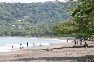 Families at Playas del Coco Beach Guanacaste Costa Rica
