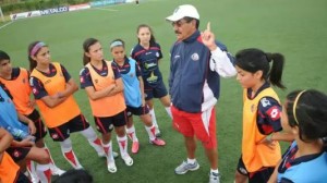 Costa Rica U-17 team and coach.
