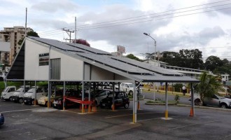 Solar power recharging station for electric vehicles in Costa Rica
